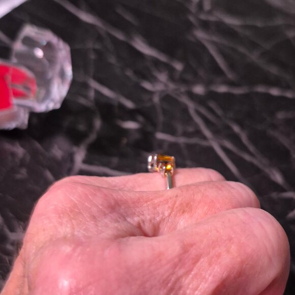 Citrine stone set in 925. November birthstone. - Picture 4 of 4